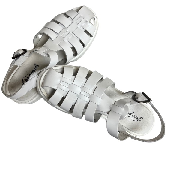 Free People White Fisherman Sandels Size 8.5 - Picture 2 of 5